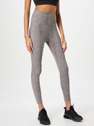 Varley Skinny Workout Pants in Grey: front