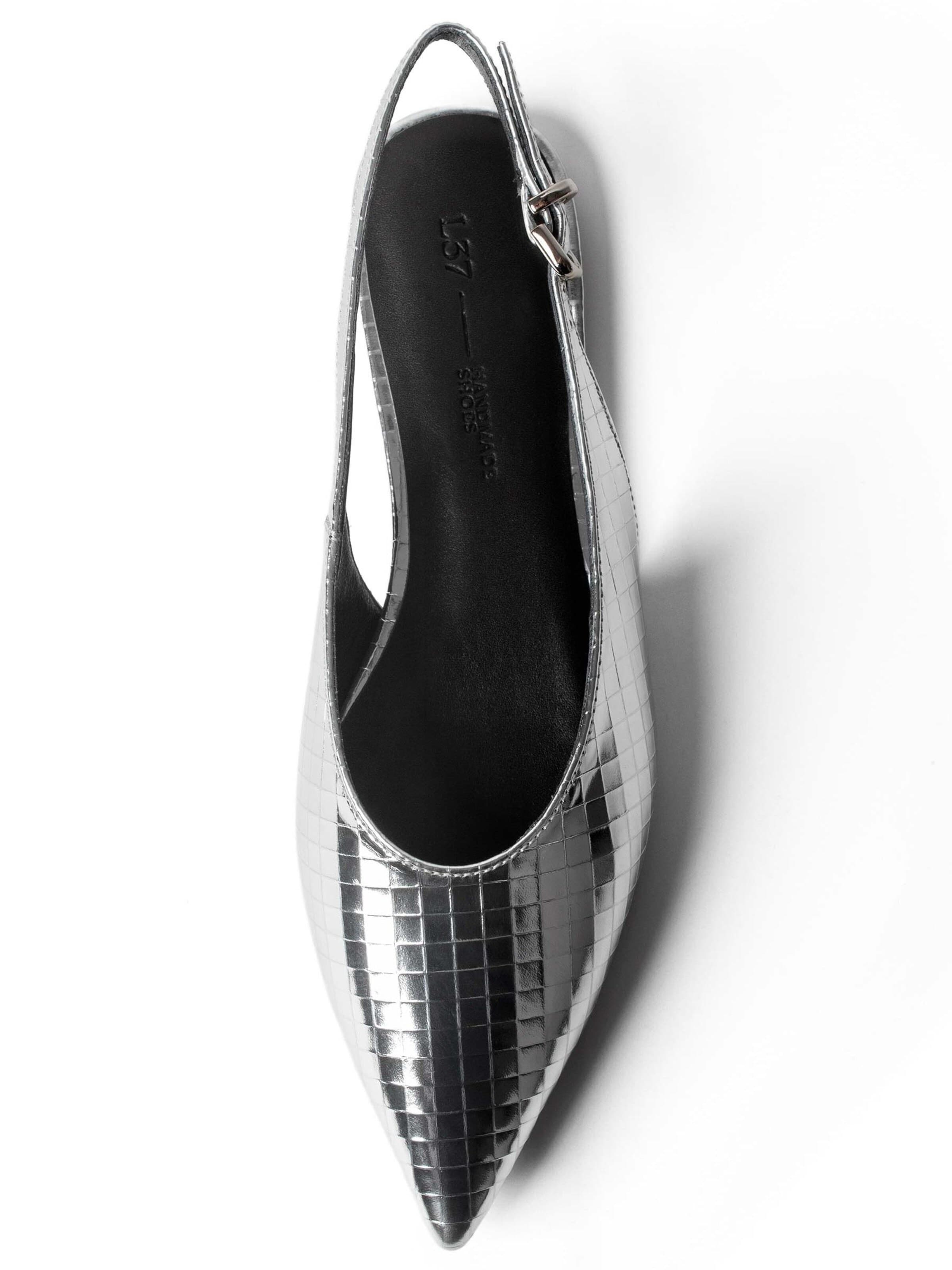 L37 HANDMADE SHOESSlip On cipele 'THE MORNING AFTER JUNE' - srebro boja