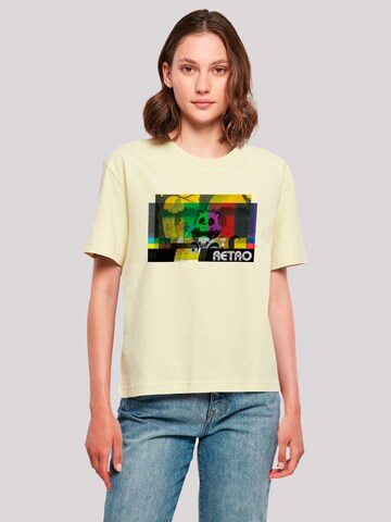 F4NT4STIC Shirt 'Heroes of Childhood Tao Tao Cassette' in Geel: voorkant