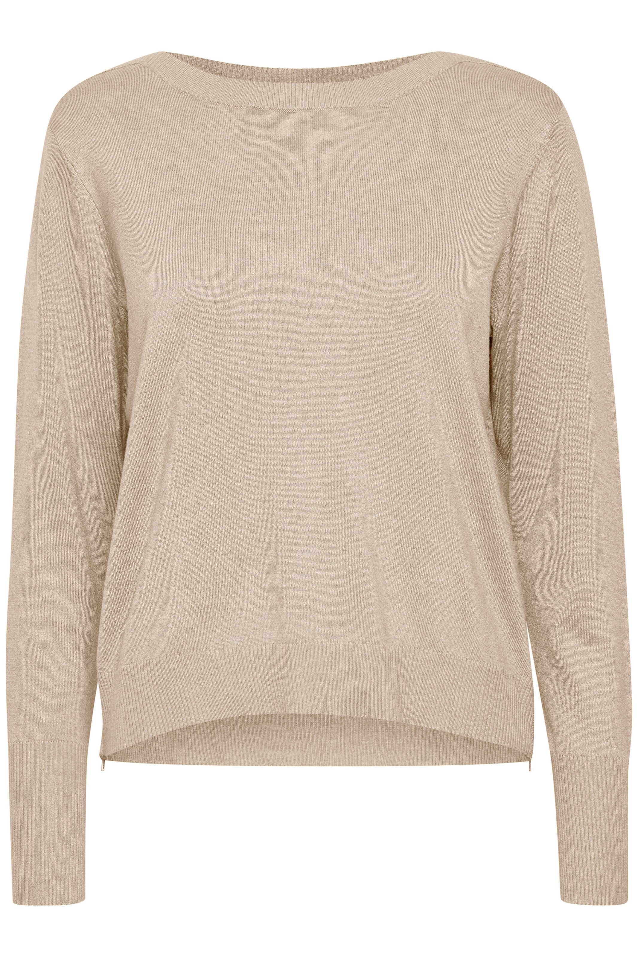 PULZ Jeans Pullover 'SARA' in Beige: Vorderseite