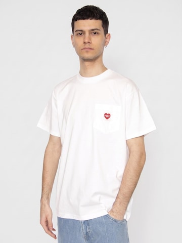 T-Shirt 'S/S POCKET HEART T-SHIRT WHITE/RED' Carhartt WIP en blanc : devant