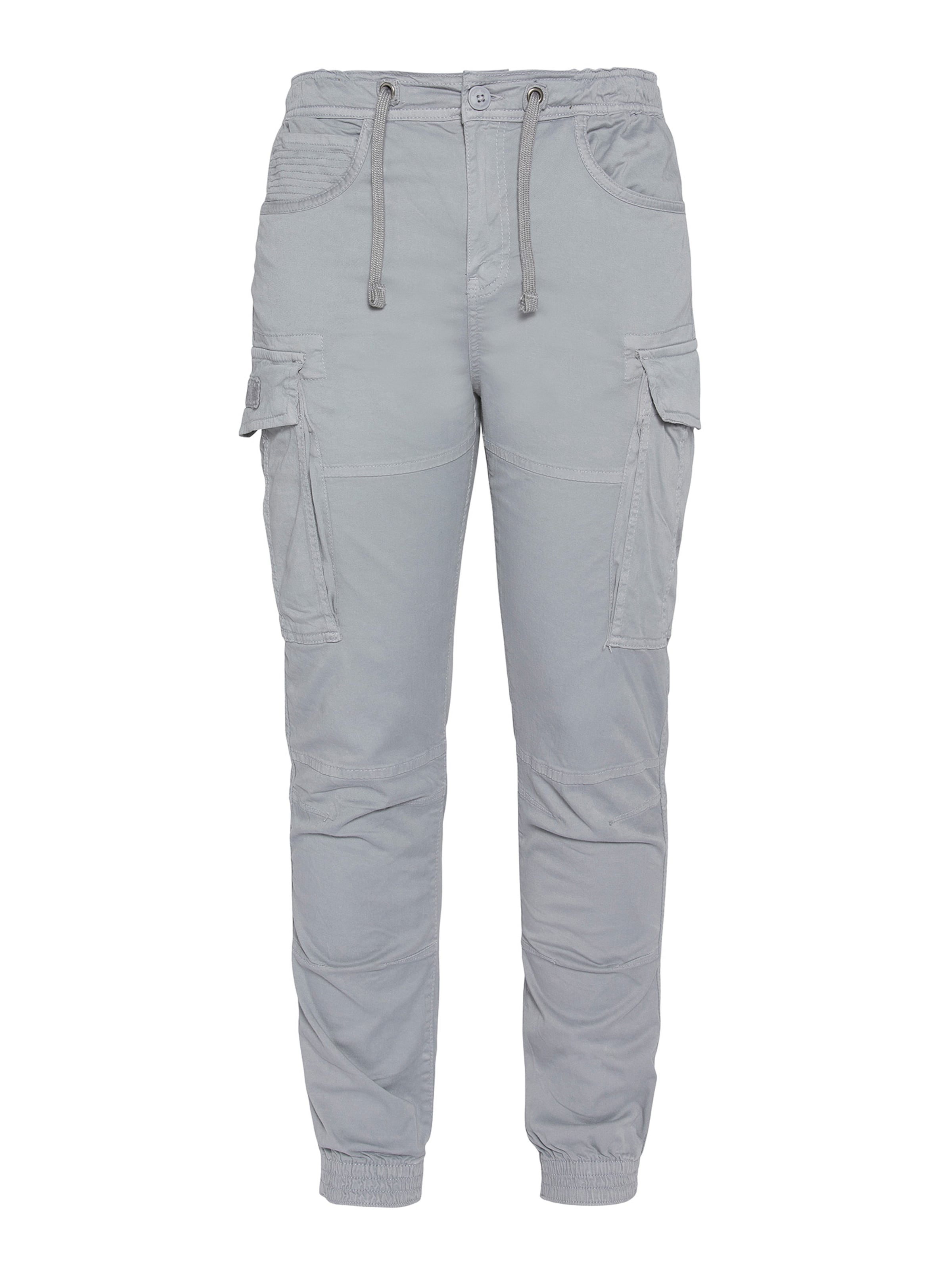 Schott NYC Regular Cargo Pants in Grey: front