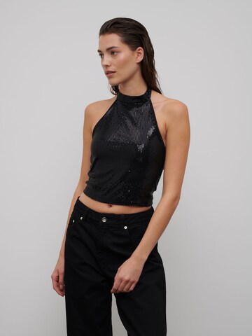 RÆRE by Lorena Rae Top 'Francis' in Black: front