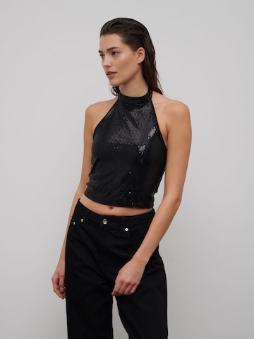 RÆRE by Lorena Rae Top 'Francis' in Black: front