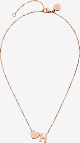 PURELEI - Cadena 'Letter Heart H' en oro: frente