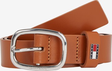 Tommy Jeans Riem in Bruin: voorkant