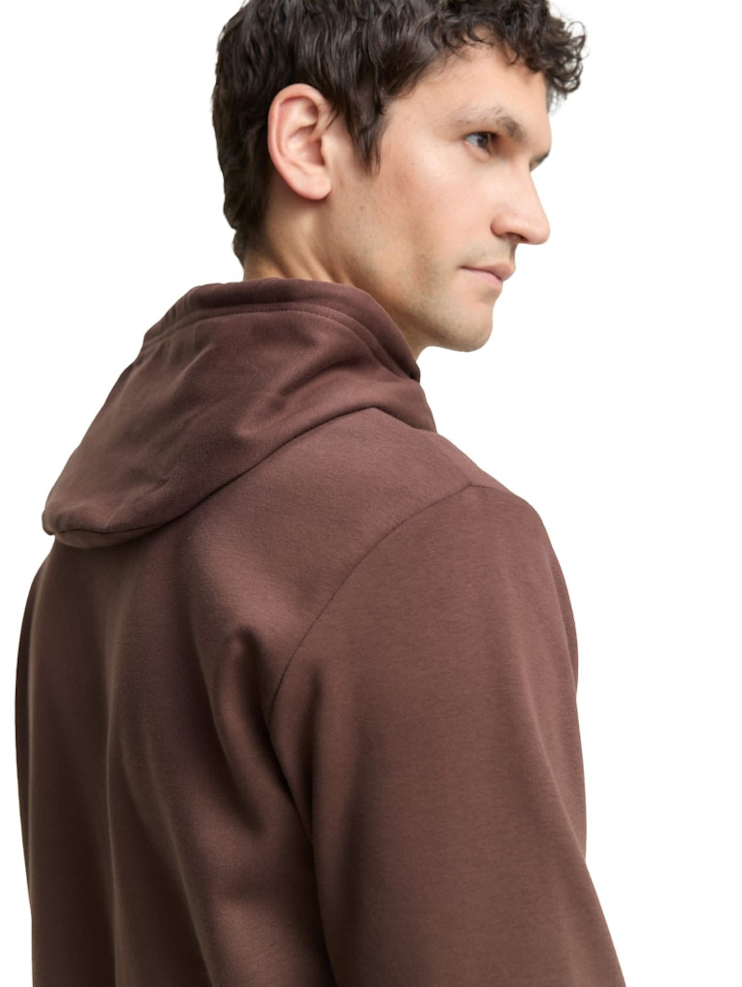 TOM TAILOR Sweatshirt in Brown