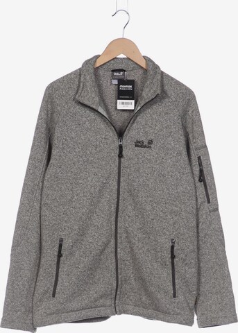 JACK WOLFSKIN Sweatshirt & Zip-Up Hoodie in L in Grey: front