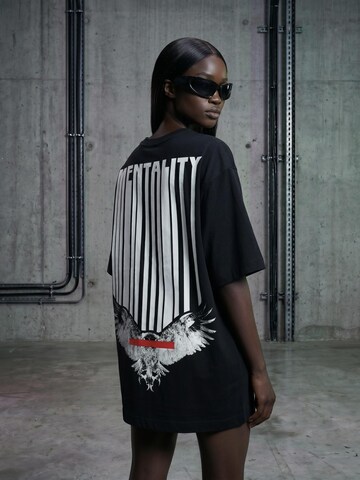 T-shirt oversize 'Mentality' QWX2 en noir