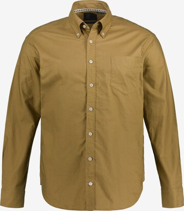 JP1880 Comfort fit Button Up Shirt in Brown: front