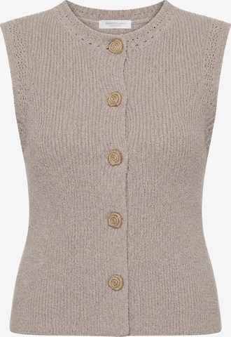 SASSYCLASSY Knitted Vest in Grey: front