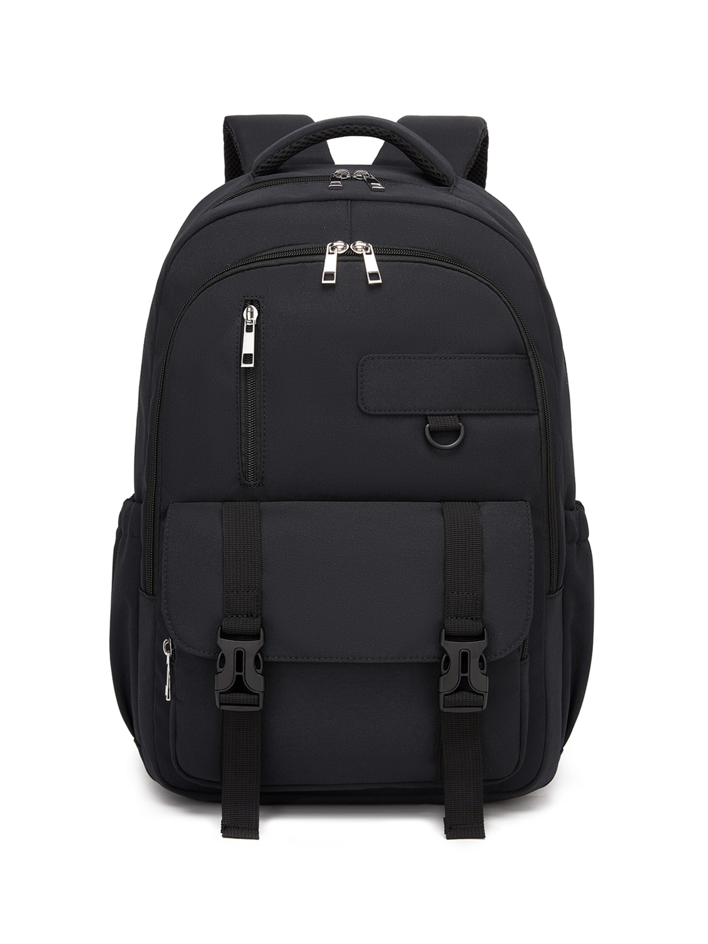 Kono Backpack 'KONO Schulrucksack 40x30x20 cm für Mädchen – Wasserabweisendes Polyester, 15,6 Zoll Laptopfach, großes Flaschenfach, leichte Schultasche mit Organizer-Fächern' in Black: front