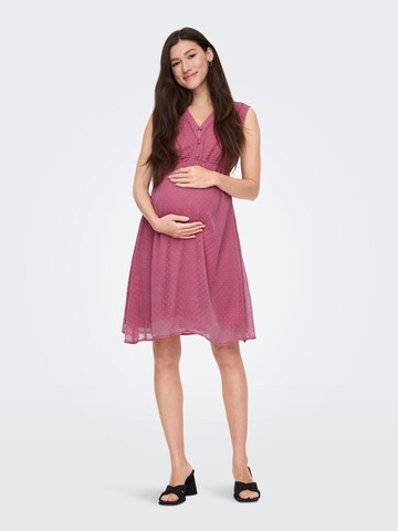 Only Maternity Dress in Pink: front