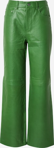 VILA ROUGE EDITWide Leg/ Široke nogavice Hlače 'ROUCAMELY' - zelena boja: prednji dio