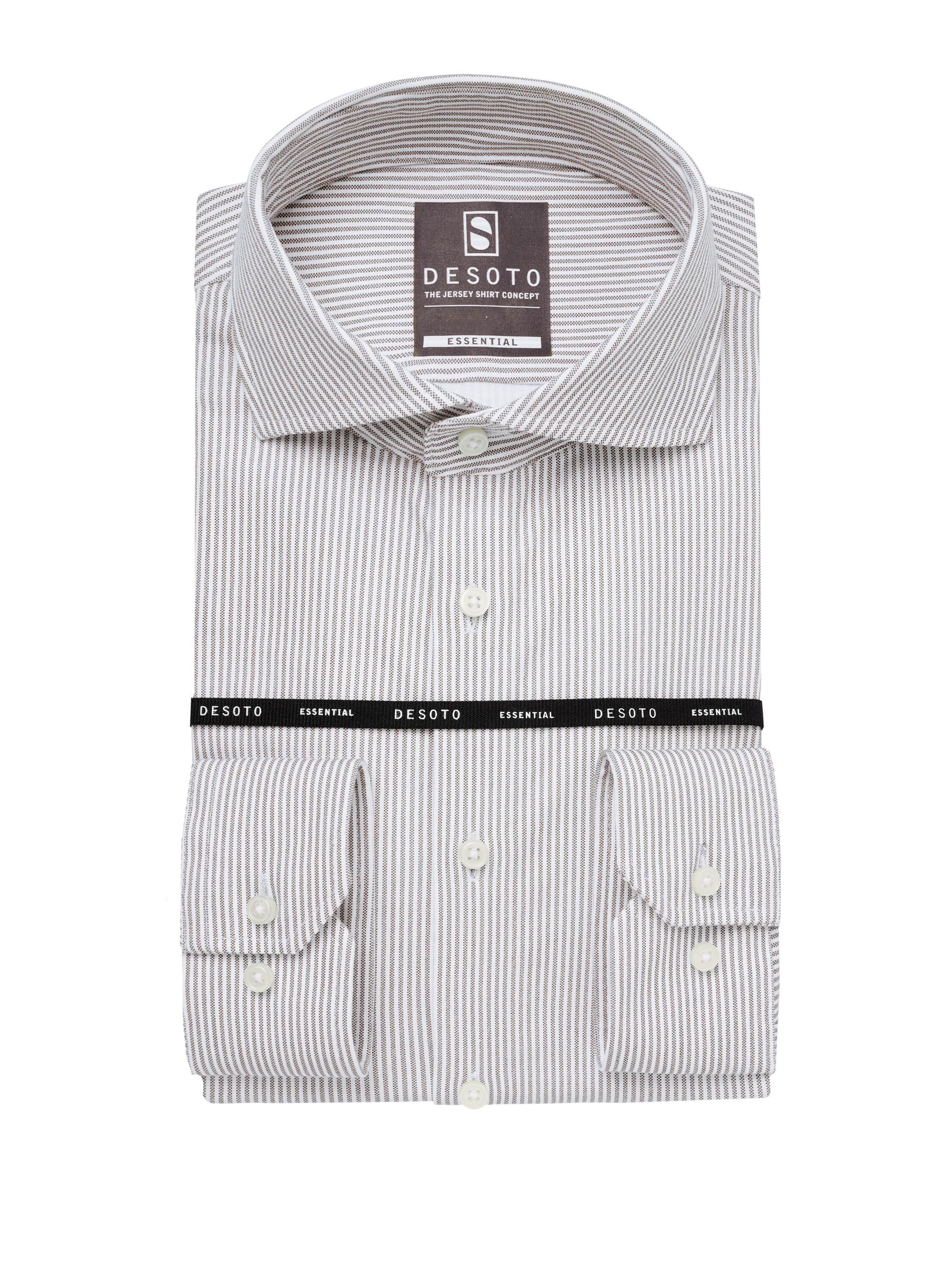Coupe slim Chemise DESOTO en marron : devant