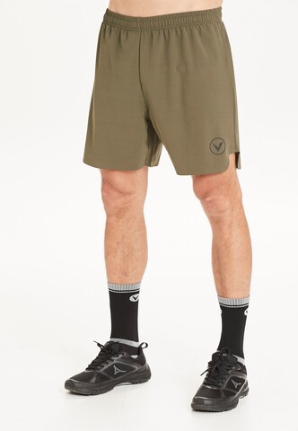 Virtus Regular Workout Pants 'SPIER' in Brown: front