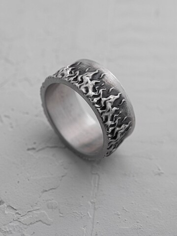 REYTEL Ring 'BRENNEN' in Silber: Vorderseite