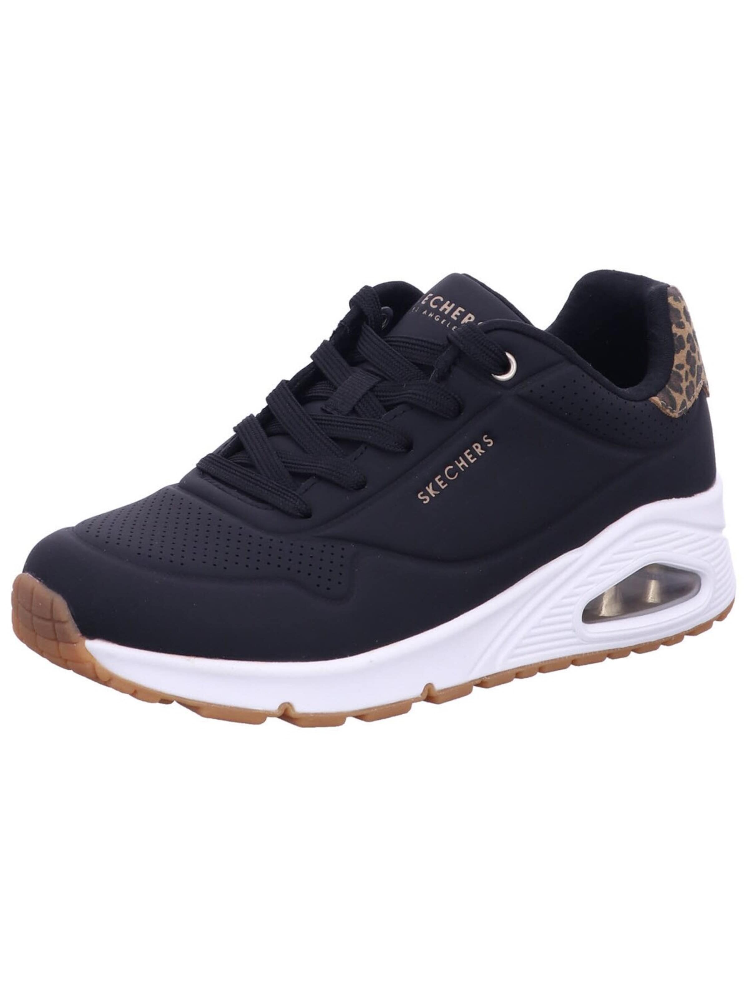 SKECHERS - Zapatos con cordón 'Sneaker Damen 177093 BKLD Kunststoff (Synthetik) in schwarz' en negro: frente