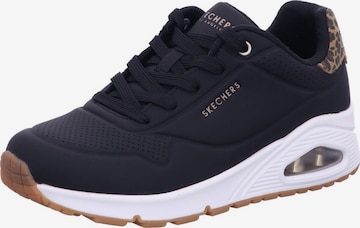 Chaussure à lacets 'Sneaker Damen 177093 BKLD Kunststoff (Synthetik) in schwarz' SKECHERS en noir : devant