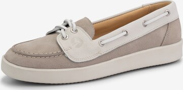 Travelin Mocassins 'Marazion' in Beige: voorkant