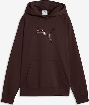Sweat-shirt 'Essentials' PUMA en marron : devant