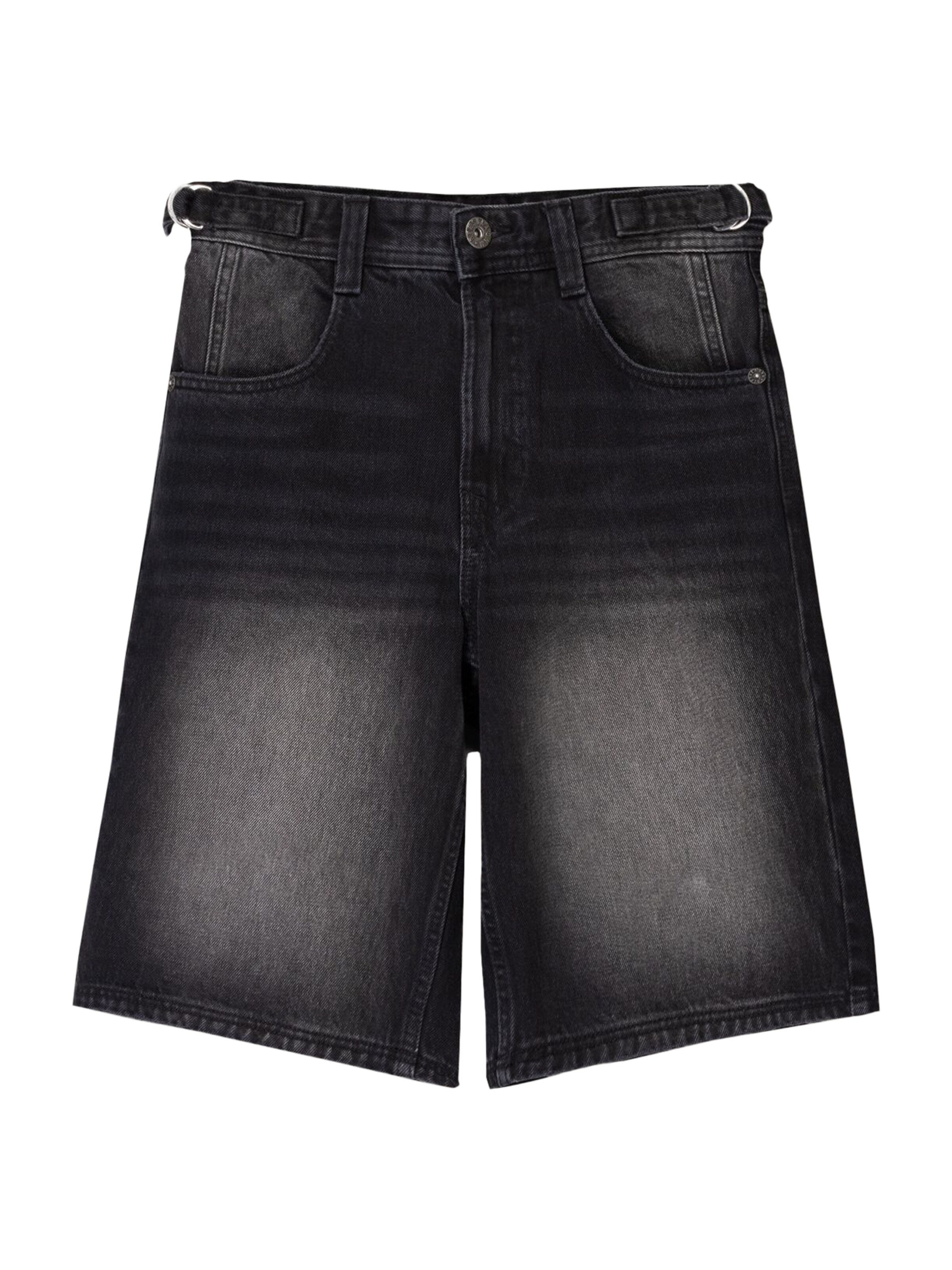 Bershka Baggy Džíny – černá: přední strana