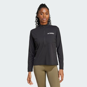 T-shirt fonctionnel ADIDAS TERREX en noir : devant