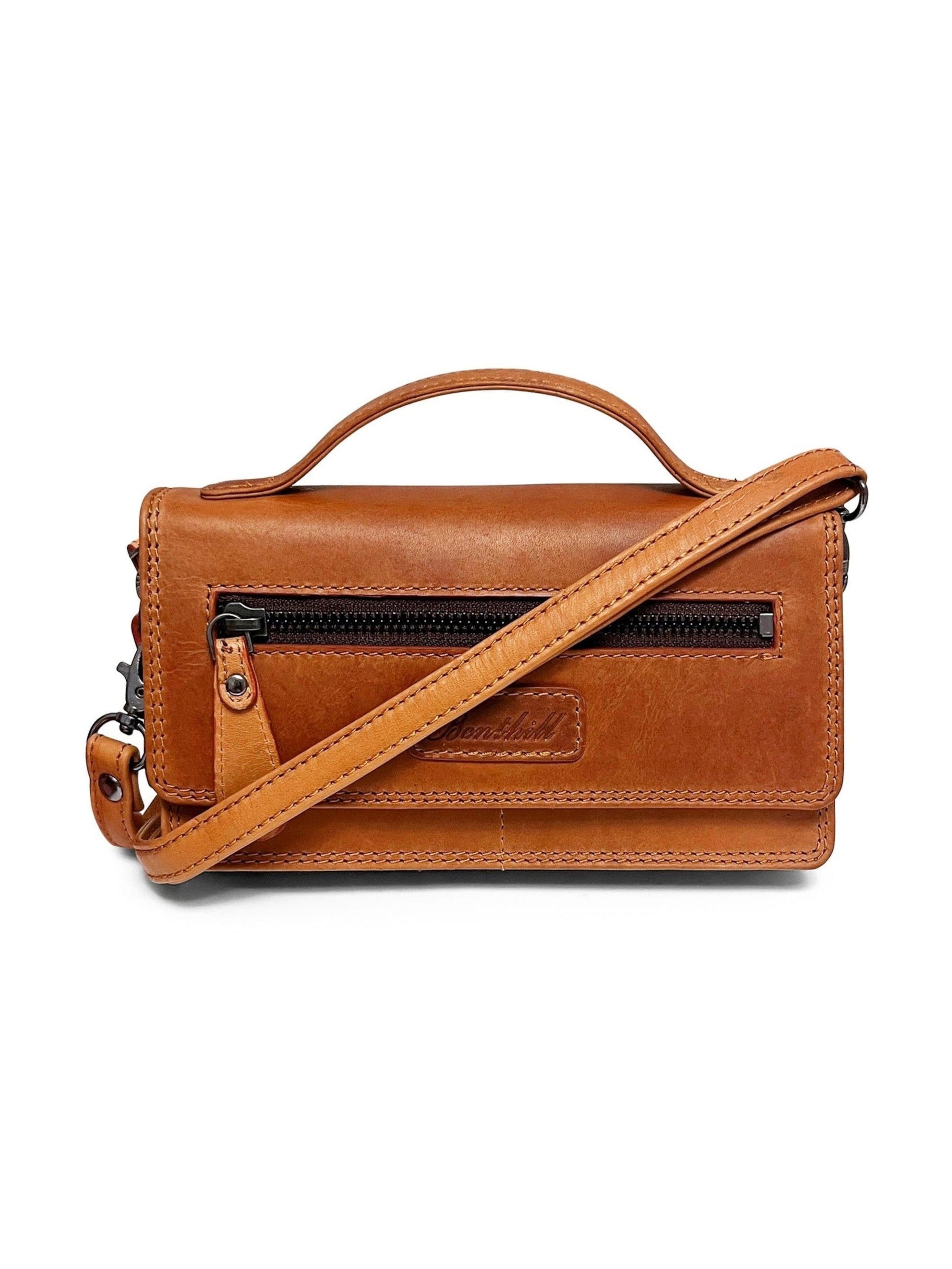 Benthill Crossbody Bag in Brown: front