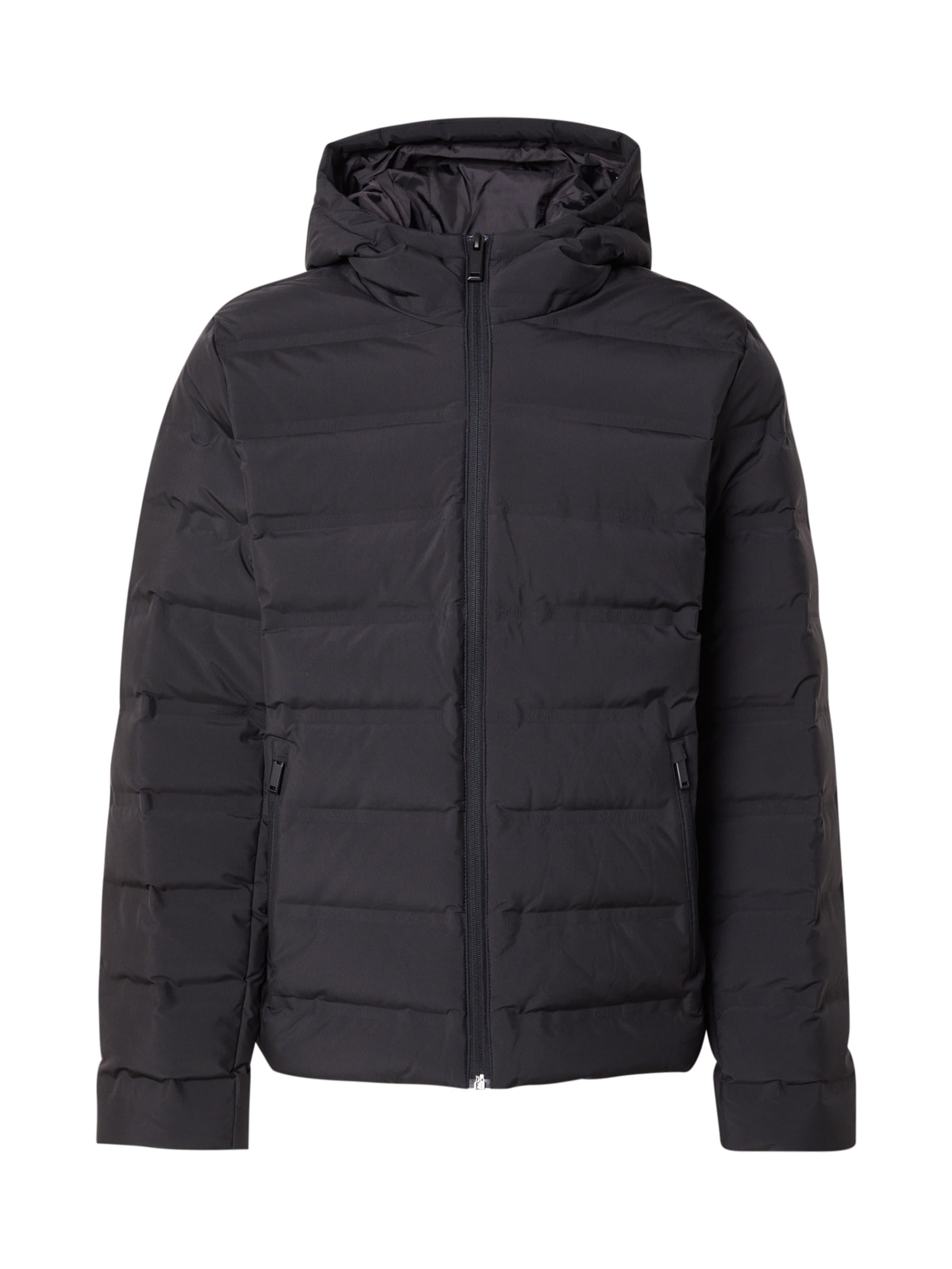 Geacă de iarnă de la Calvin Klein pe negru: față