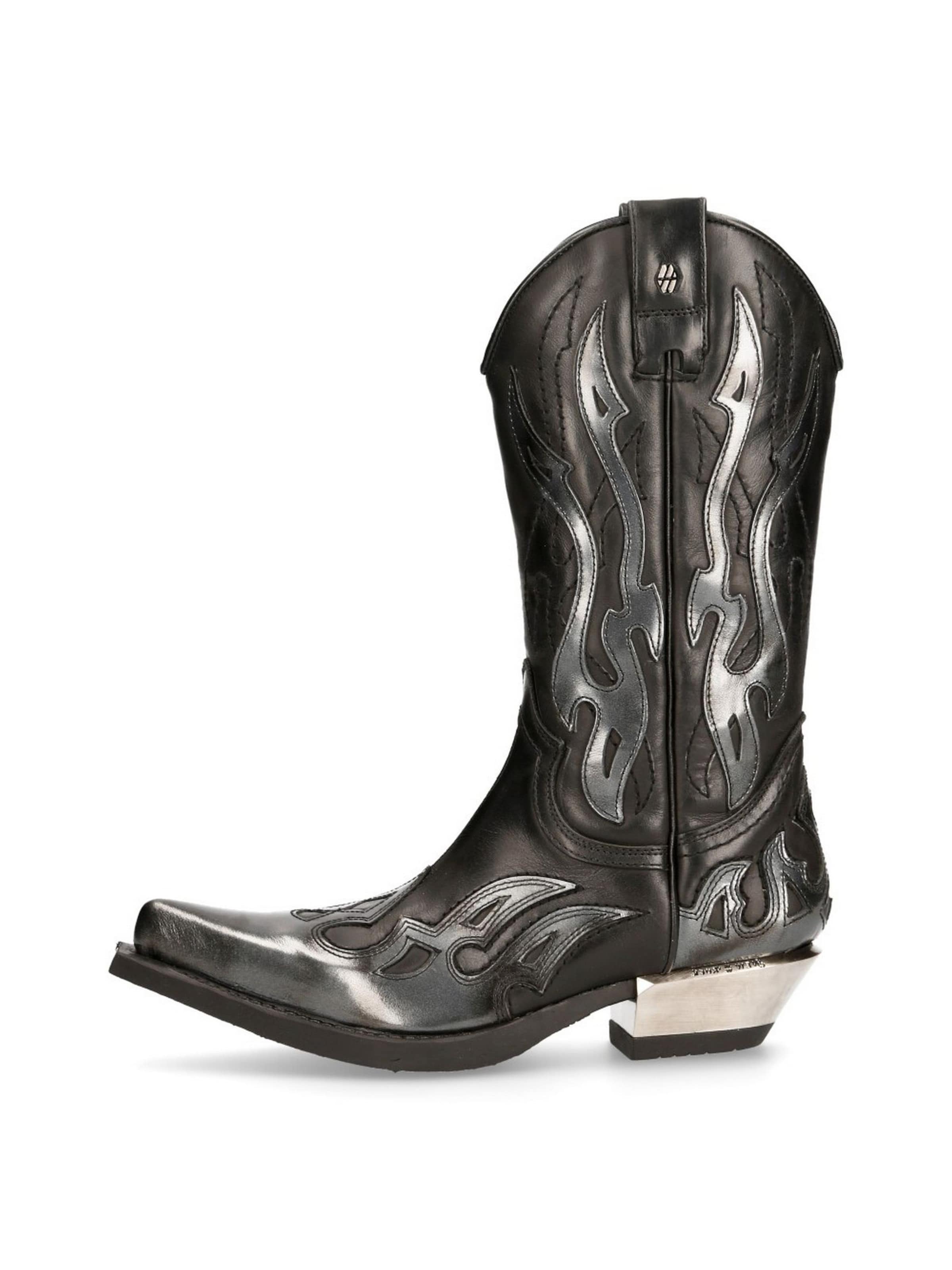 Stivale da cowboy '7921-S3' di New Rock in nero