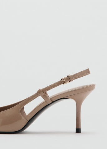 MANGO Slingback Pumps 'Pistacho' in Beige