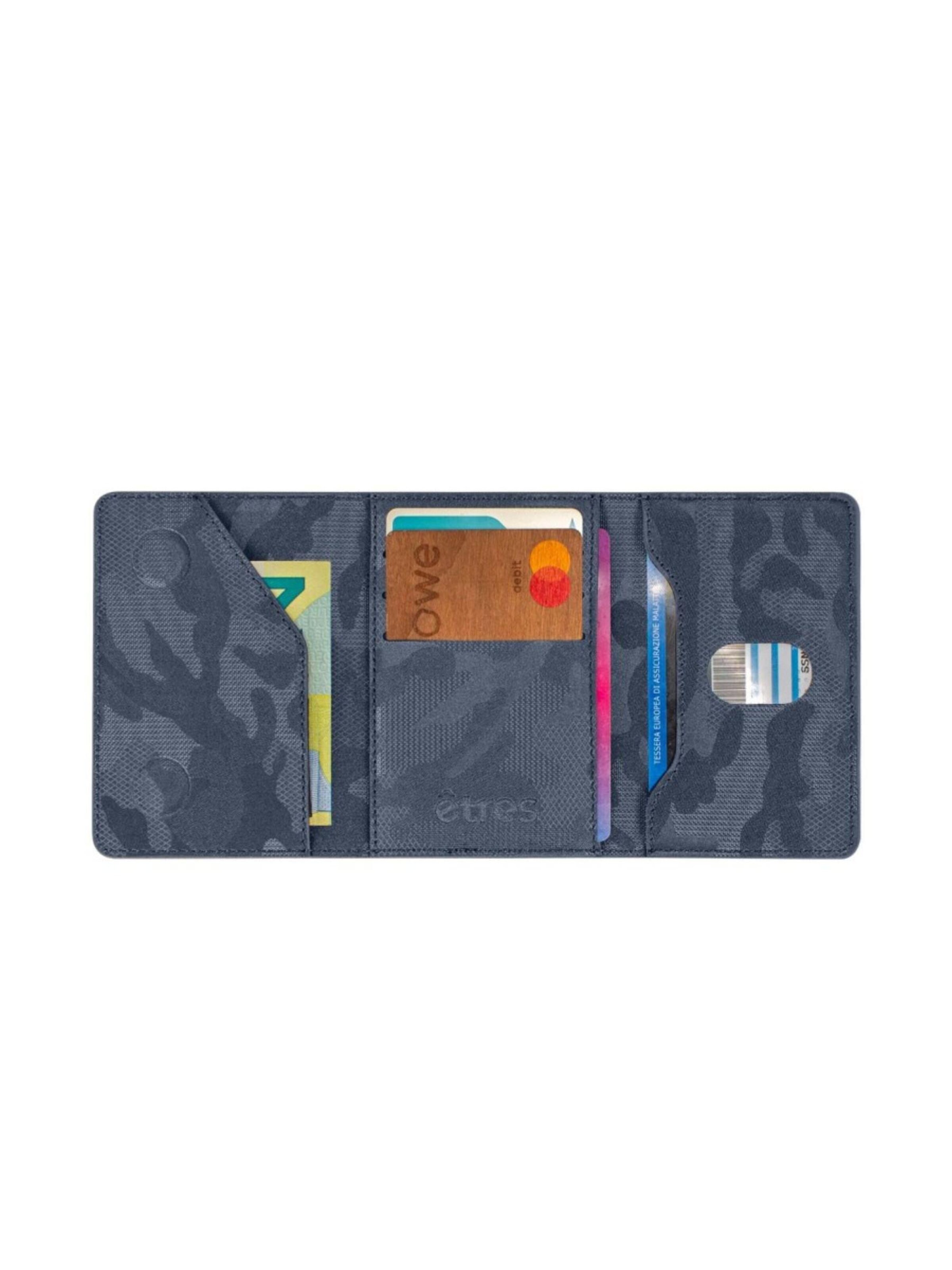 Techmade Wallet 'Etres Smart Wallet - Flach • Camo' in Blue