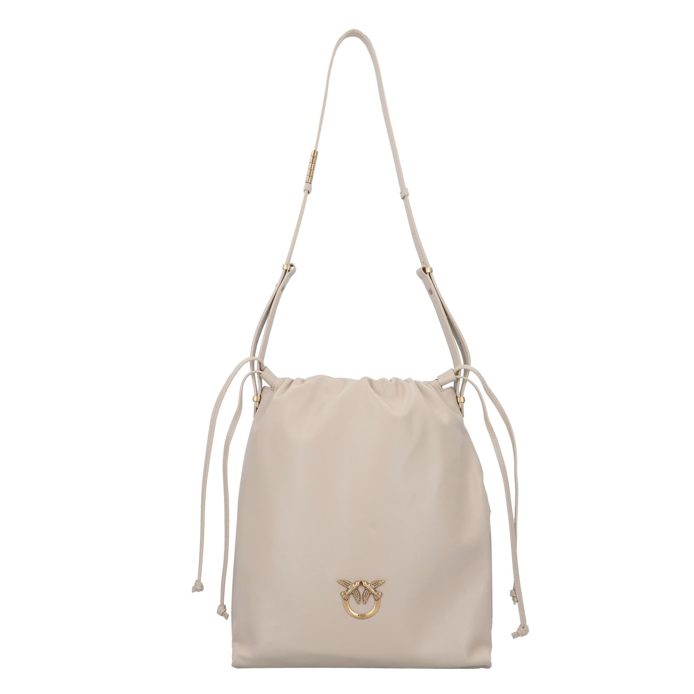 Borsa a sacco 'Slouchy' di PINKO in beige: frontale