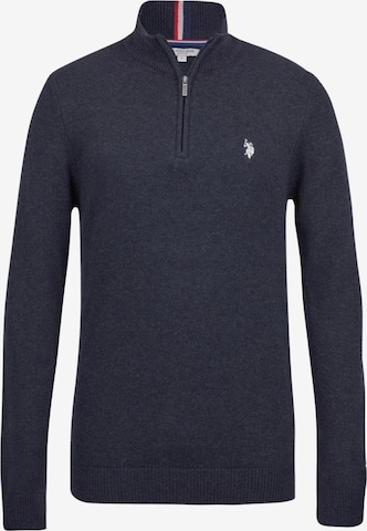 U.S. POLO ASSN. Sweater 'Kevin' in Blue: front