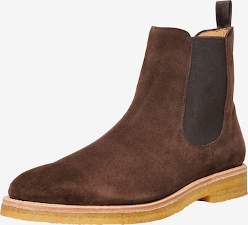 Henry Stevens Chelsea boots 'Marshall CB' in Bruin: voorkant