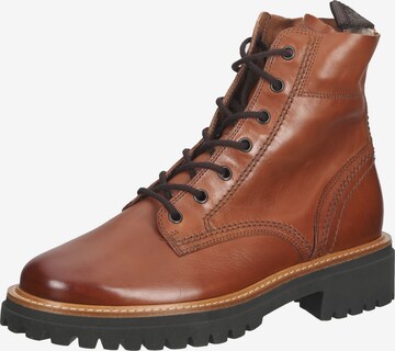 Paul Green Lace-Up Ankle Boots in Brown: front