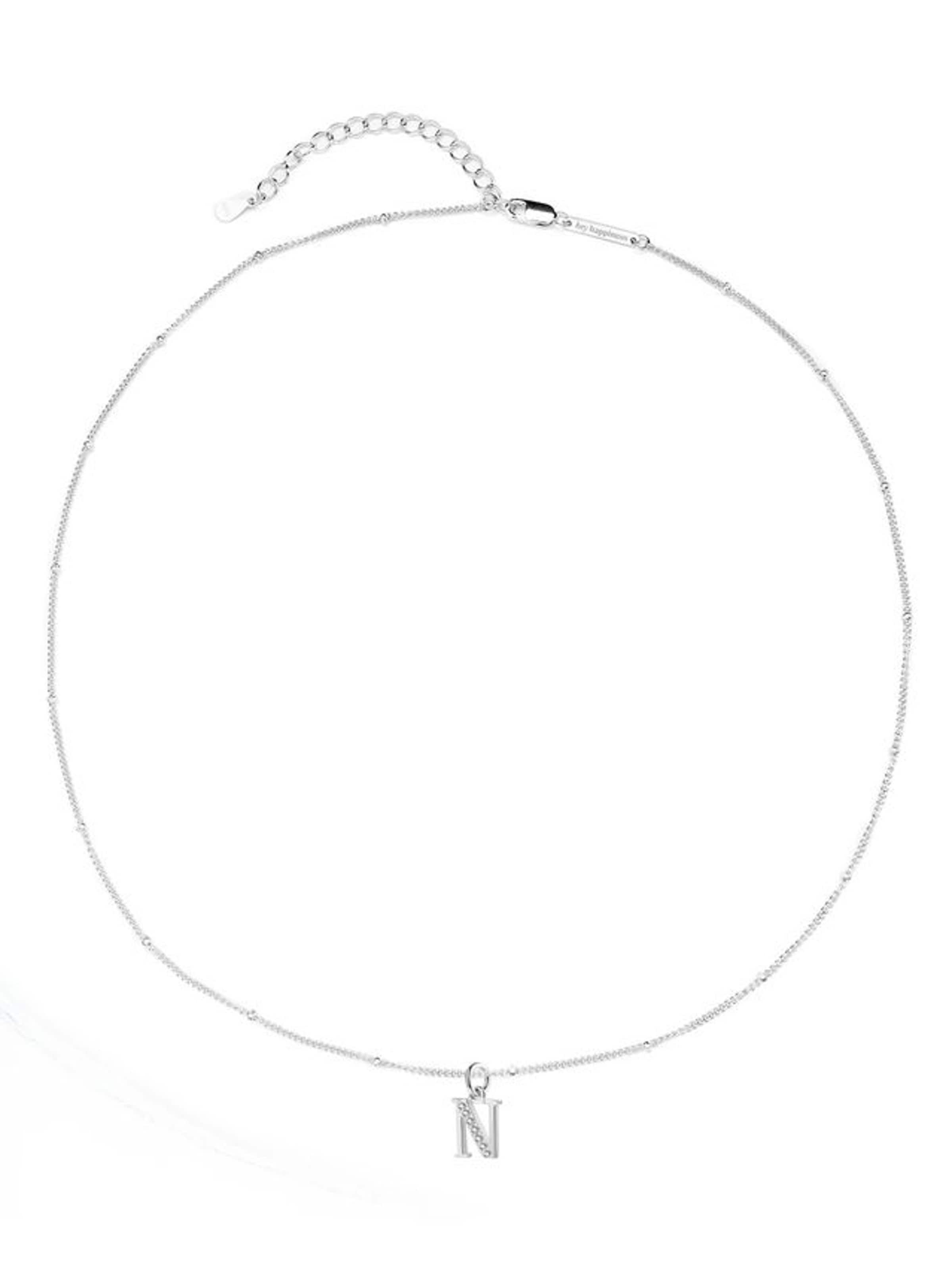 Hey Happiness - Cadena 'Letter N' en plata