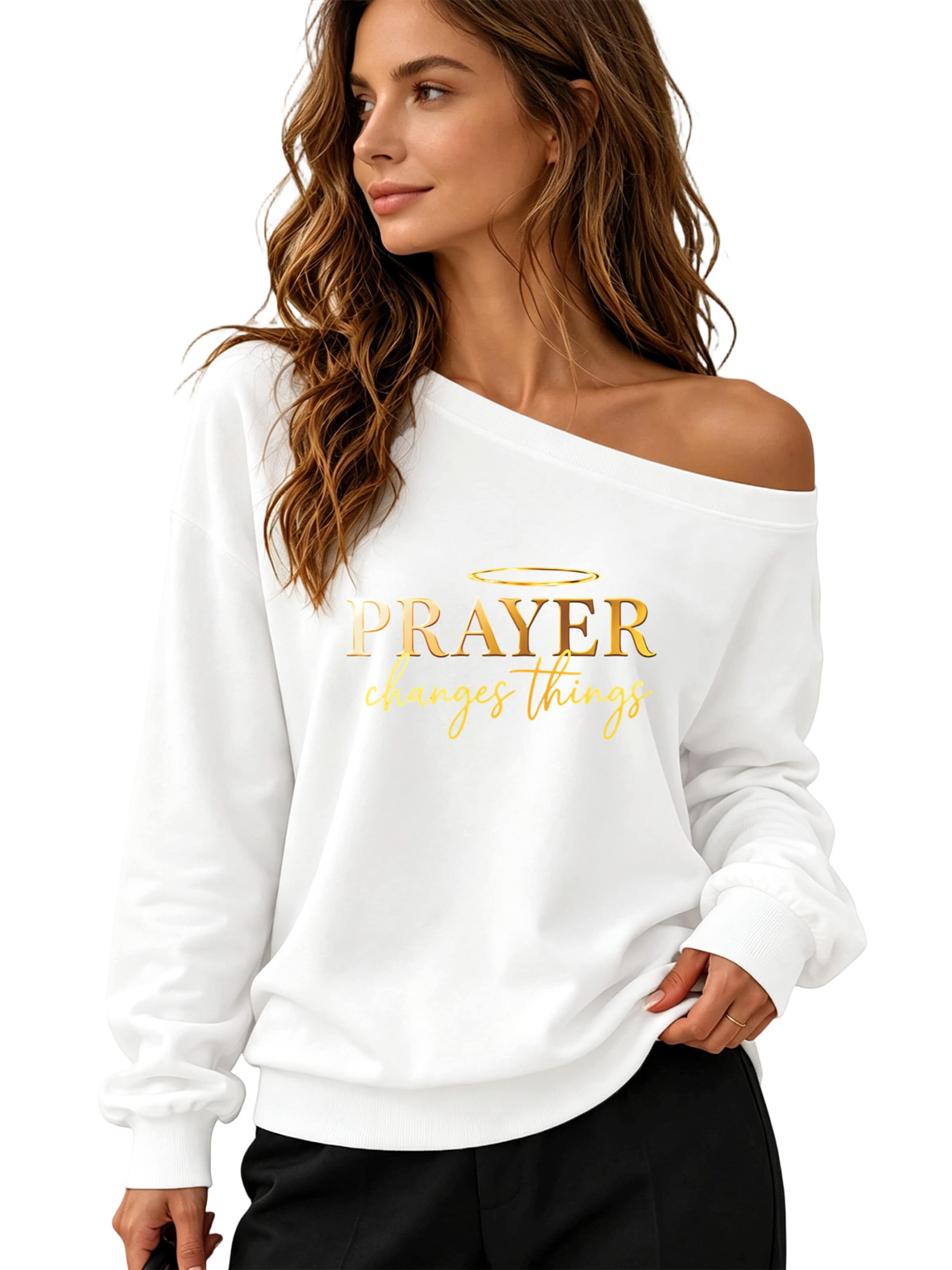 GORHEY Sweatshirt in White: front