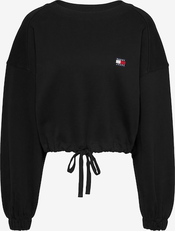 Tommy Jeans Суичър в черно: отпред
