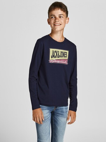 T-Shirt 'Mason' Jack & Jones Junior en bleu : devant