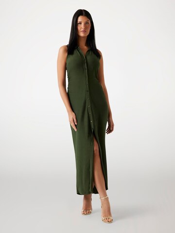 GUESS Shirt Dress in Green: front