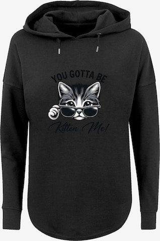 Sweat-shirt 'Kätzchen You Gotta Be Kitten Me!' F4NT4STIC en noir : devant