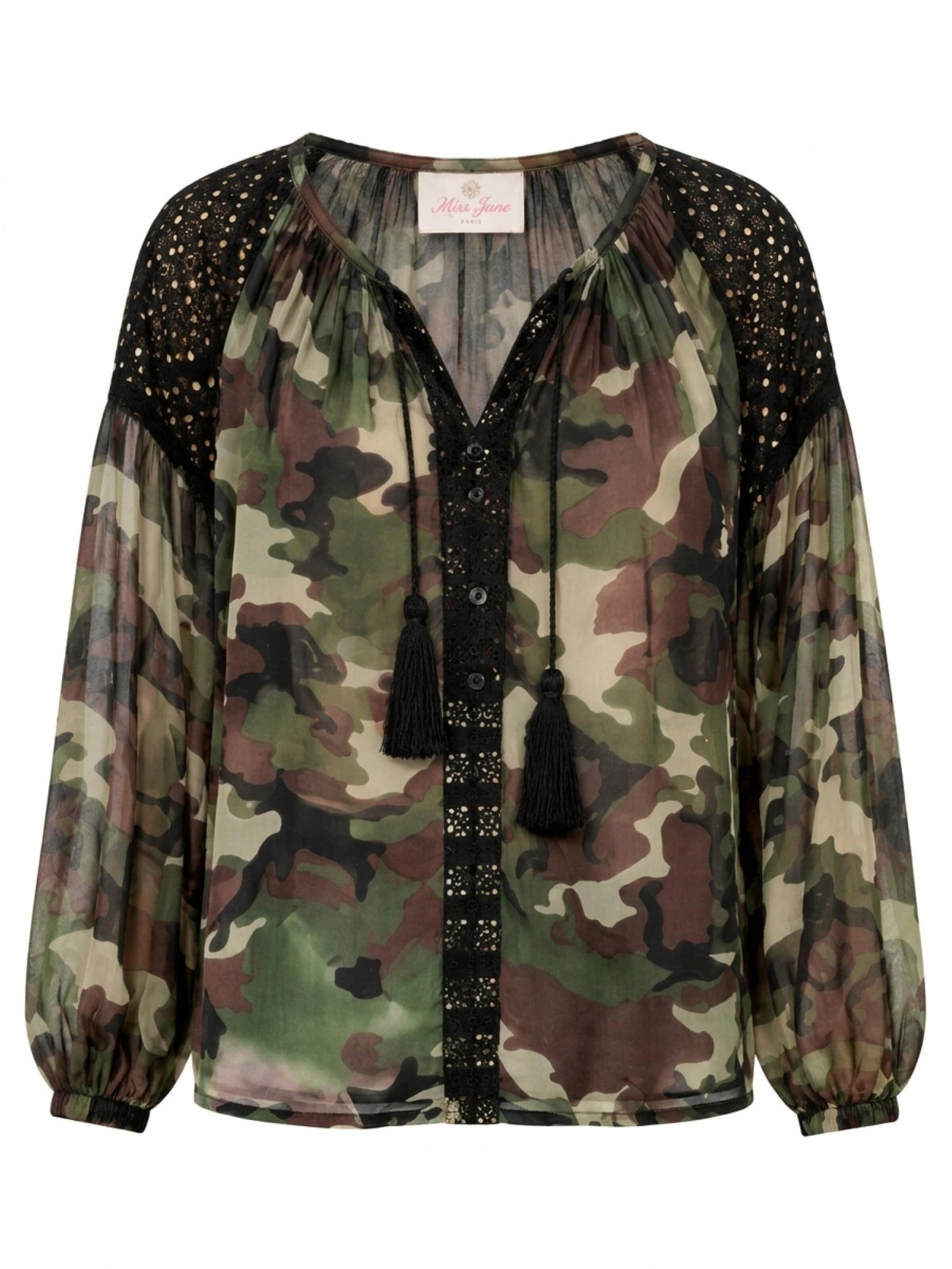 Miss June Bluse 'Armmy' i grøn