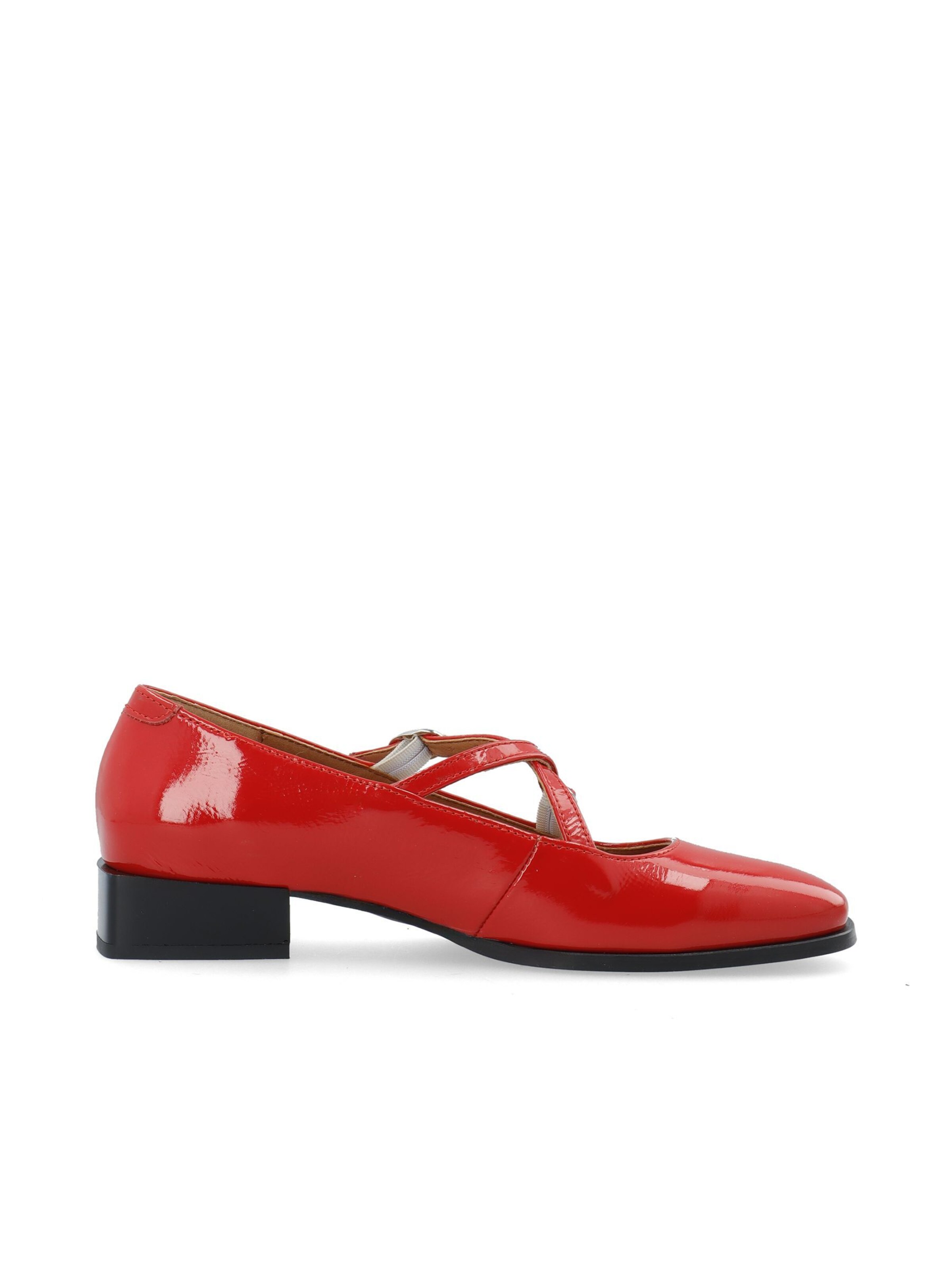 Bianco Strap ballerina in Red