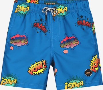 Shorts de bain 'Pow Wow' Shiwi en bleu : devant