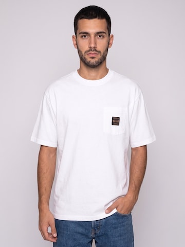 T-Shirt 'CARHARTT WIP SS WORKWEAR PKT TEE PORTER STRIPE MEDIUM WHITE' LEVI'S ® en blanc : devant
