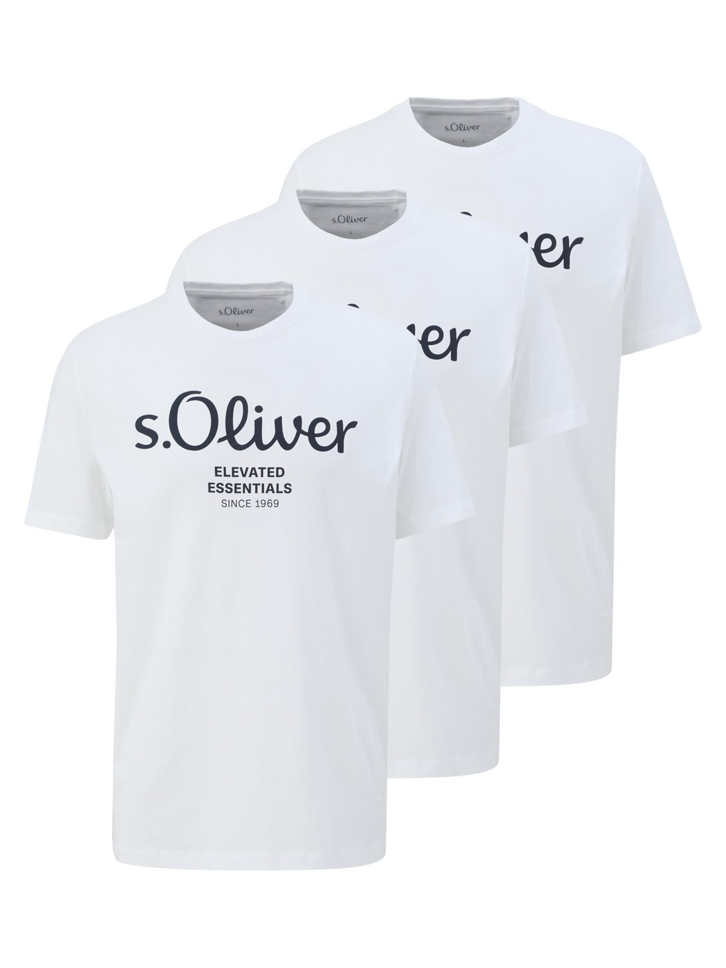 s.Oliver Shirt 'Basic'‌ in Weiß: Vorderseite