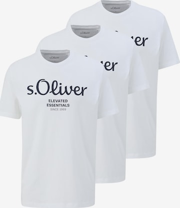 s.Oliver Shirt 'Basic' in Weiß: Vorderseite