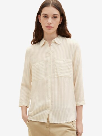 TOM TAILOR Bluse in Beige