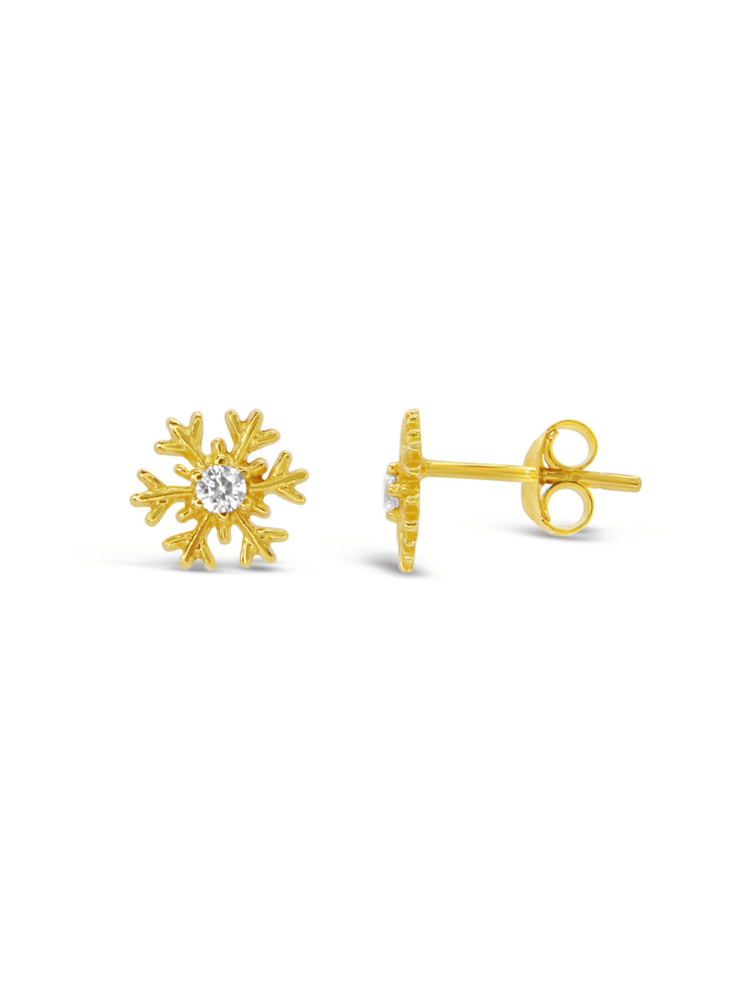 ARS-ARGENTI Earrings 'HERE COMES THE SNOWFLAKE' in Gold